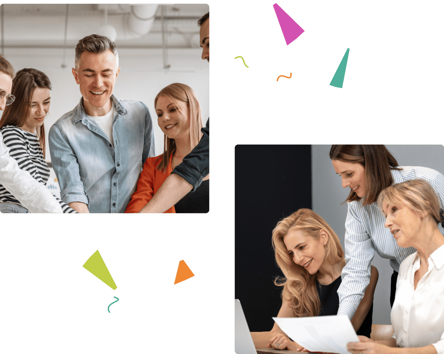 Team working together in a modern office environment, emphasizing collaboration and innovation.